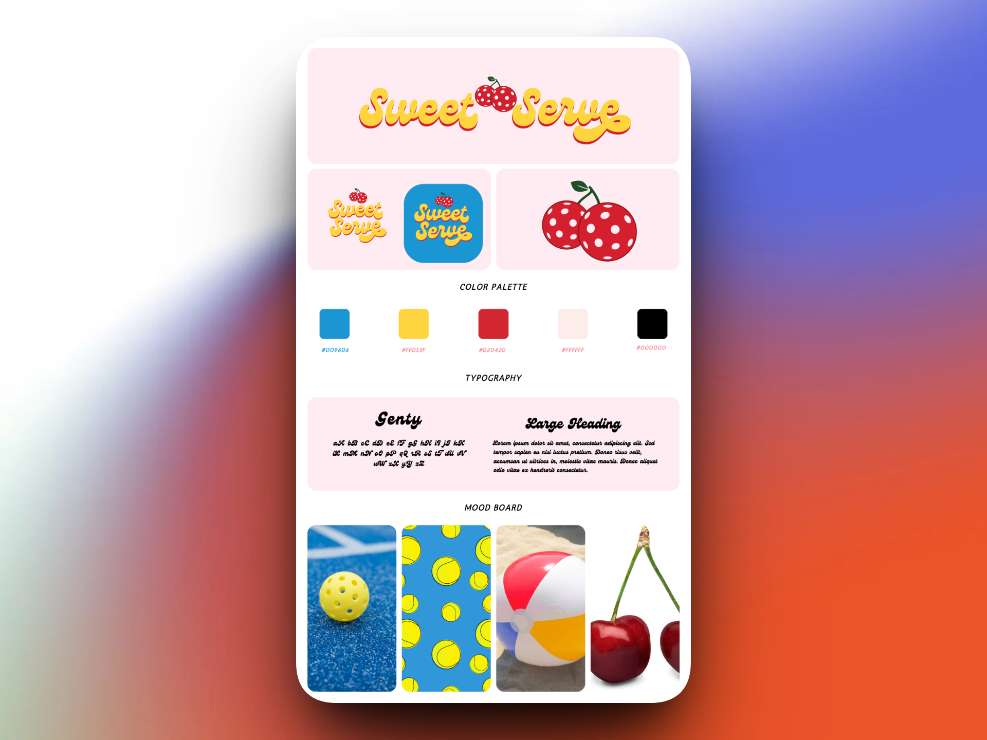 Sweet Serve Brand Board