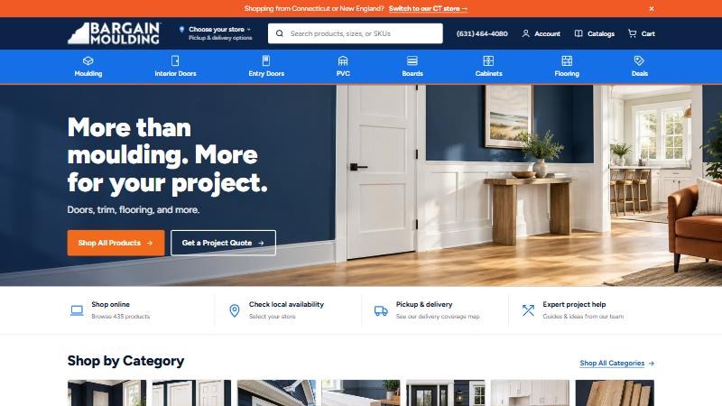 Bargain Moulding website
