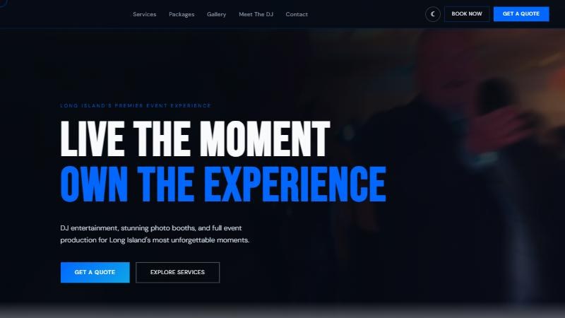 PartyP Experience website