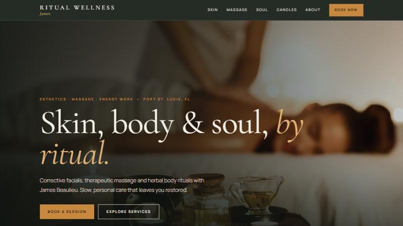 Ritual Wellness James website